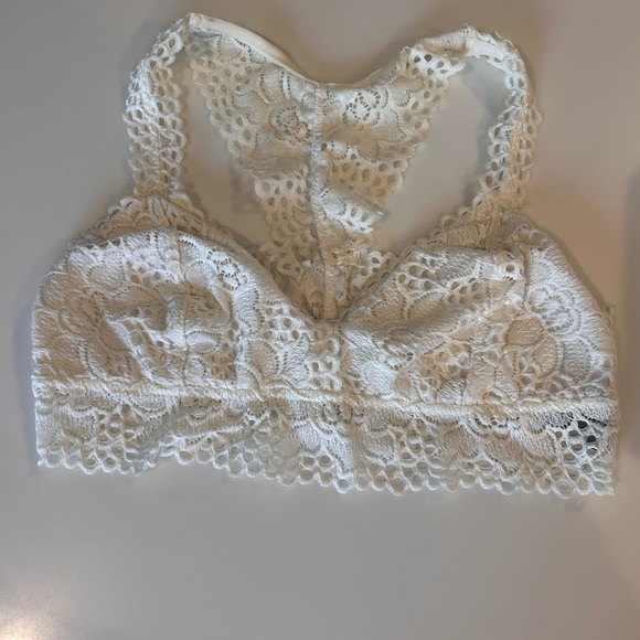 aerie Other - aerie White Lace Racerback Bralette